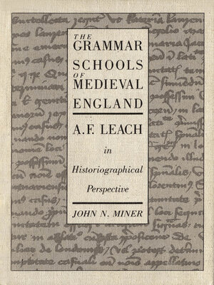 cover image of Grammar Schools of Medieval England